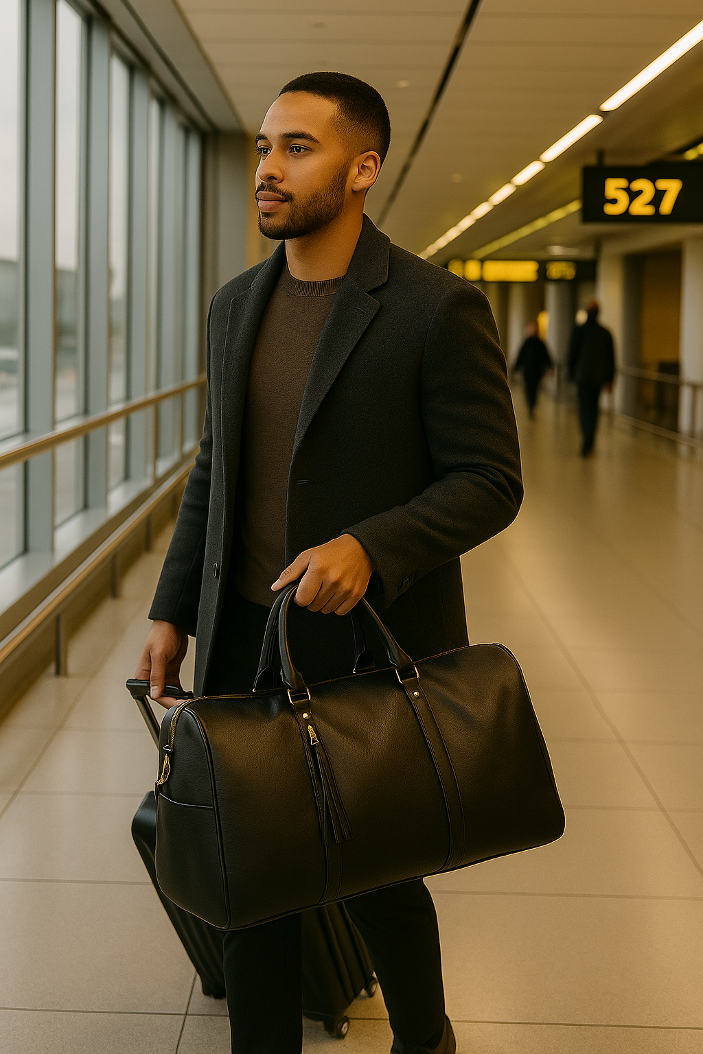 LuxKayMarche First Class Foldable Travel Bag - Black