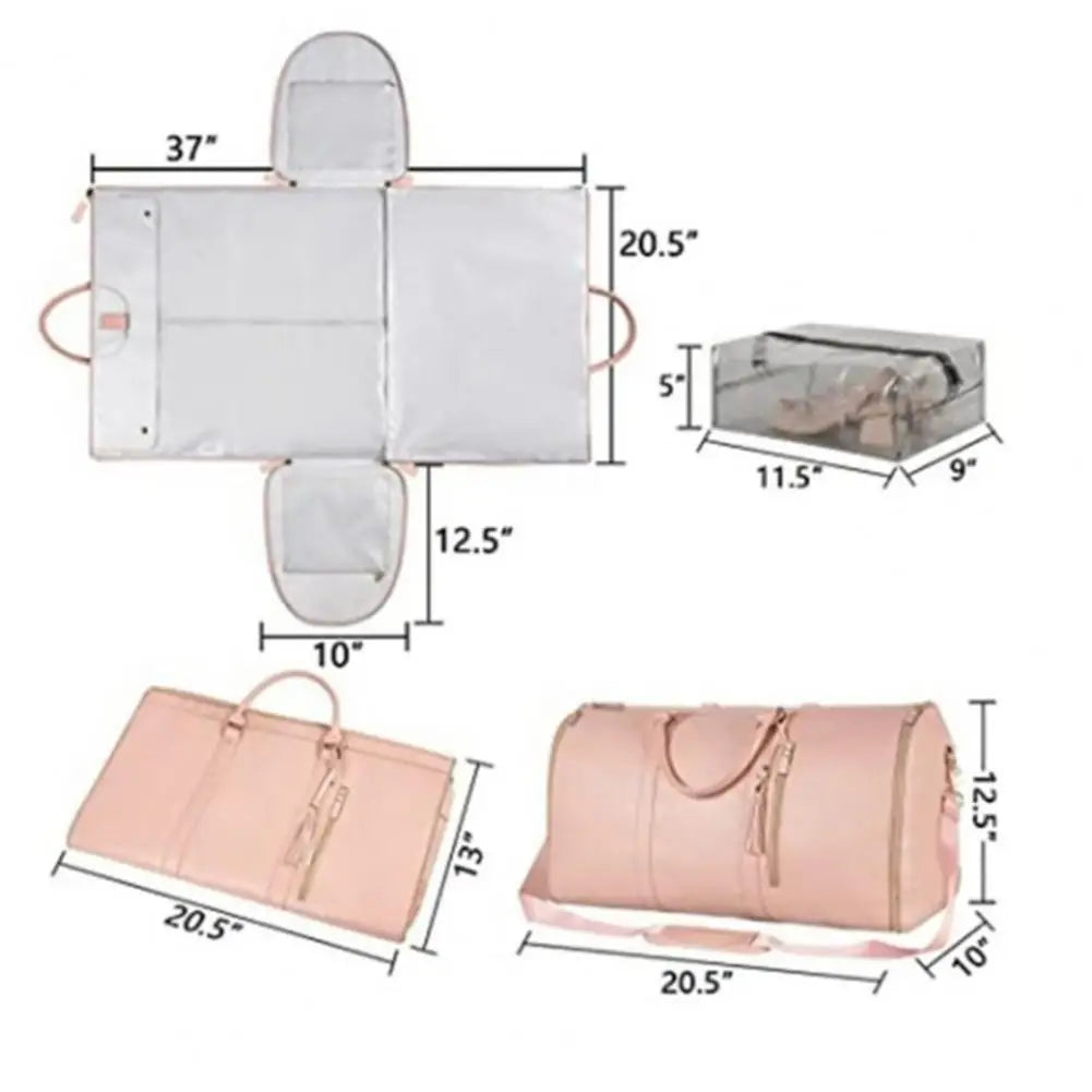 LuxKayMarche First Class Foldable Travel Bag - Pink