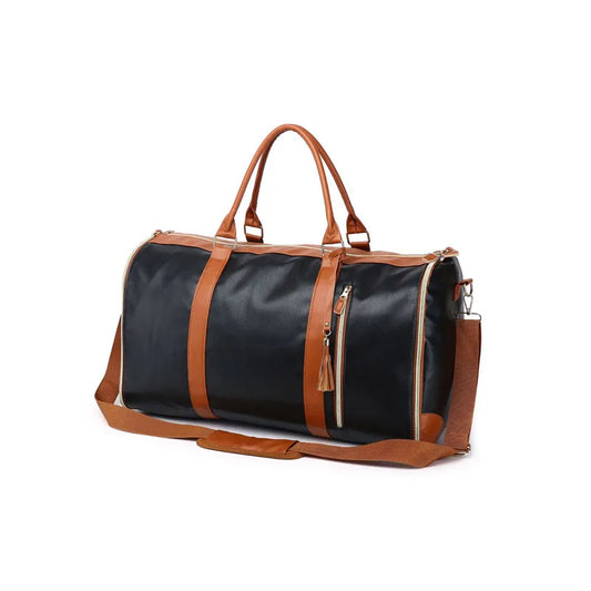 LuxKayMarche First Class Foldable Travel Bag - Black Brown